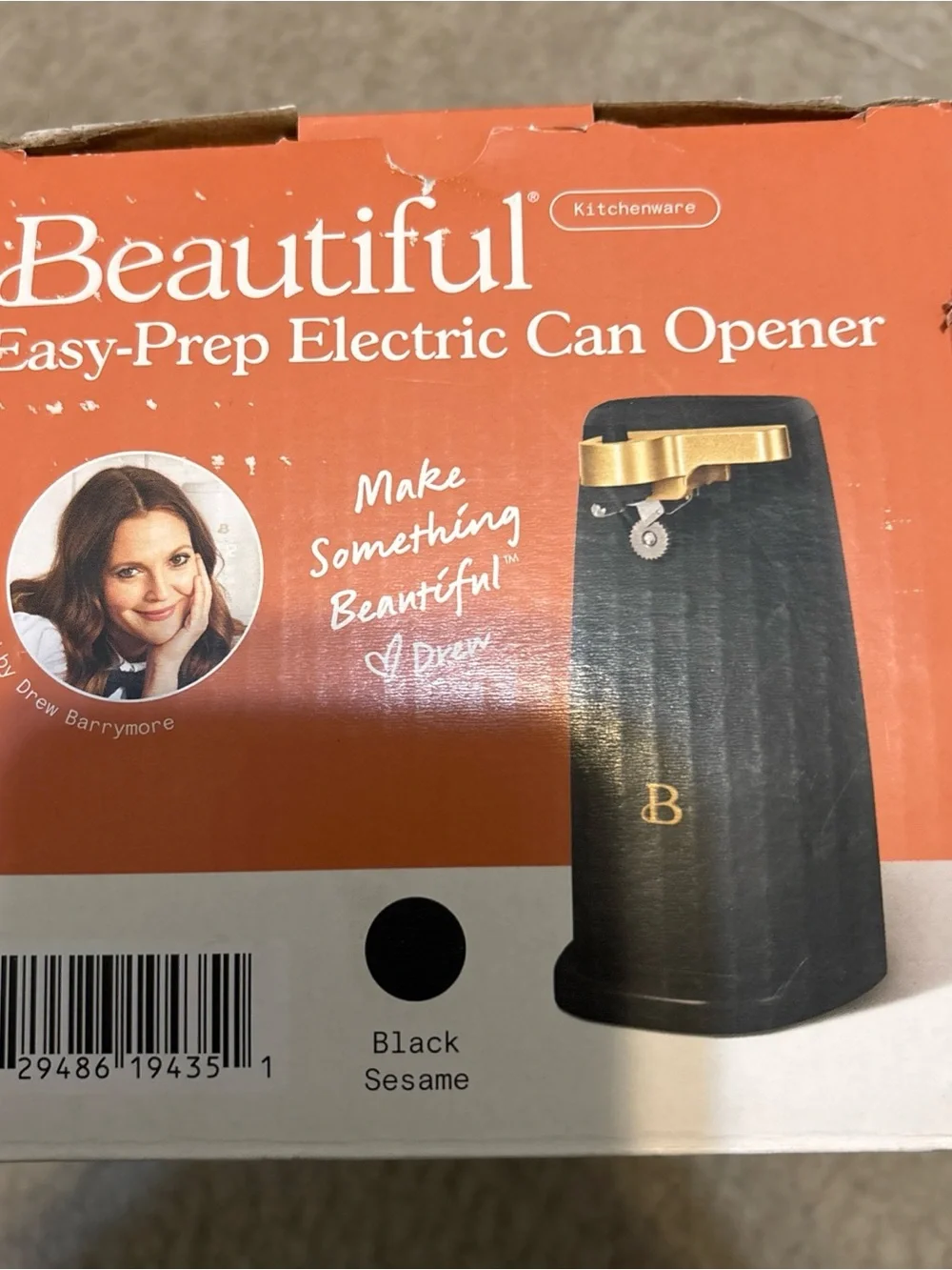 Easy-Prep Electric Can Opener - Black/Gold